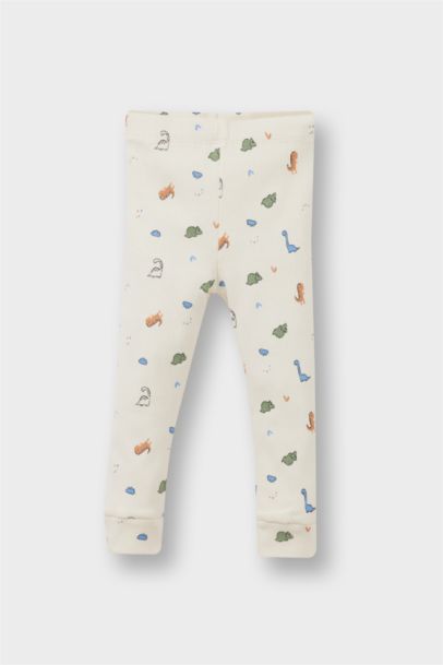 سيت بيبي ولادي اوفر وبنطلون مضلع بطبعة ديناصور - قطعتين