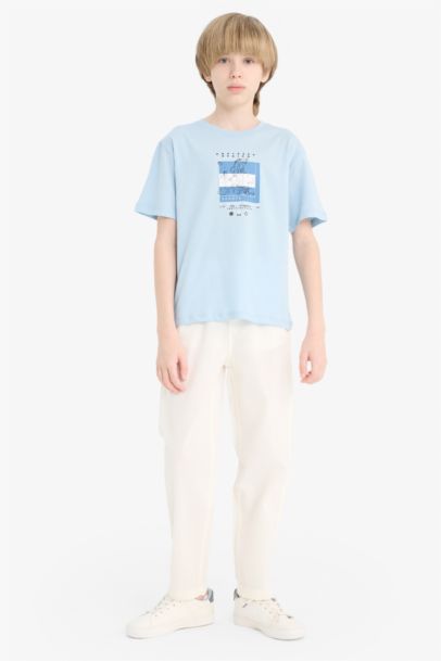 Boy Crew Neck Printed Short Sleeve T-Shirt