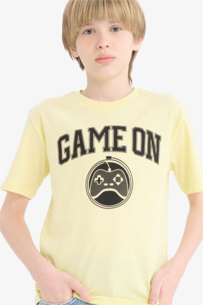 Boy Crew Neck Printed Short Sleeve T-Shirt