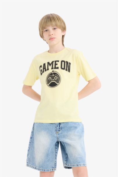 Boy Crew Neck Printed Short Sleeve T-Shirt