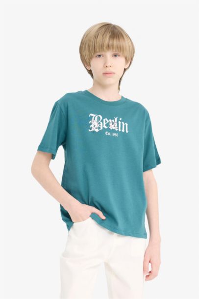 Boy Crew Neck Printed Short Sleeve T-Shirt