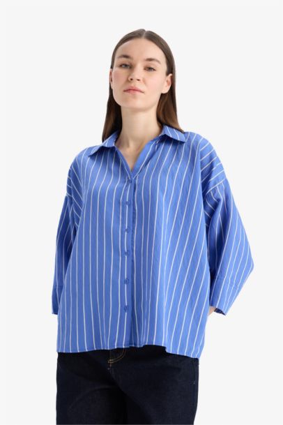 Regular Fit Shirt Collar Long Sleeve Shirt