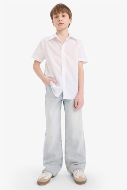 Chemise en coton et manches courtes pour garçon