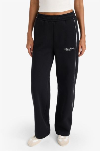 بنطلون سويت بانتس تقيل قصة مستقيمة بخصر مطاطي