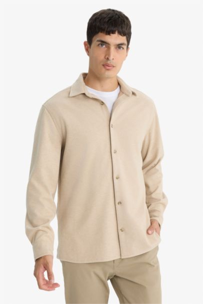 Regular Fit Long Sleeve Overshirt