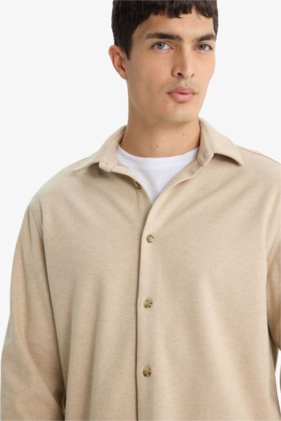 Regular Fit Long Sleeve Overshirt
