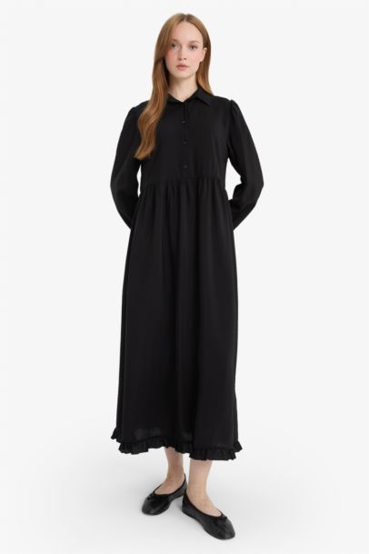 Robe Chemise longue à manches longues