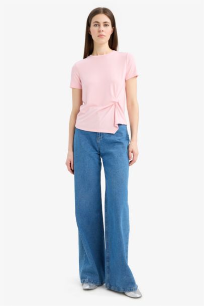 Slim Fit Crew Neck Ribbed T-Shirt