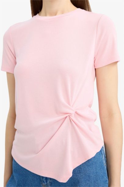 Slim Fit Crew Neck Ribbed T-Shirt