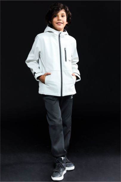 Su İtici Kapüşonlu Polar Astarlı Yağmurluk Erkek Çocuk