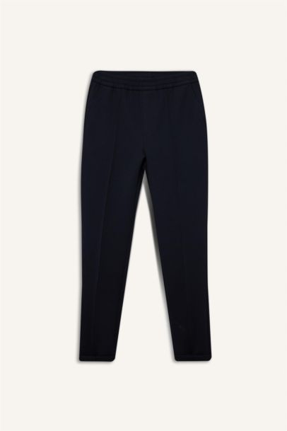 Pantalon en tissu scuba à jambes droites