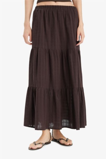 Jupe longue taille normale avec doublure en coton