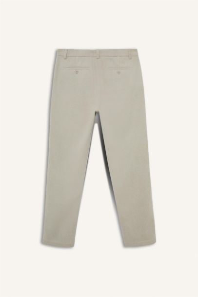 Pantalon en velours côtelé à jambes droites Coupe régulière