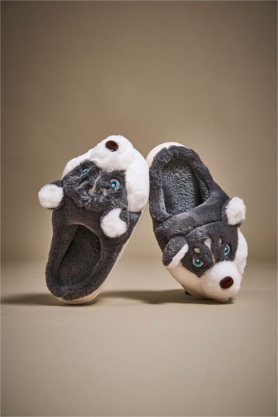 Erkek Kurt Düz Taban Panduf