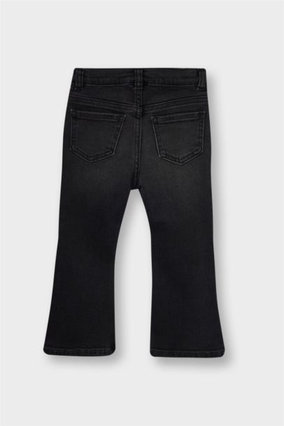 بنطلون جينز بناتي فلير فيت برجل واسع شارلستون