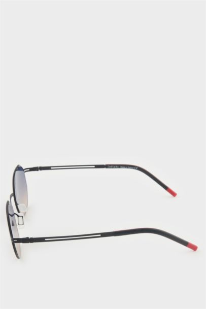 Erkek Altıgen Metal Çerçeve Degrade Cam UV Güneş Gözlüğü