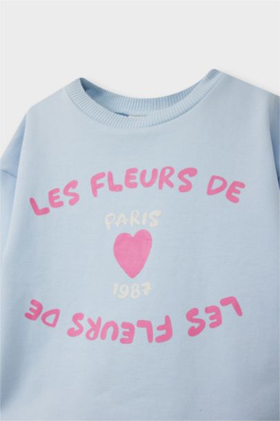 Baby Girl Slogan Printed Thin Fabric Soft Lining 2 Piece Set