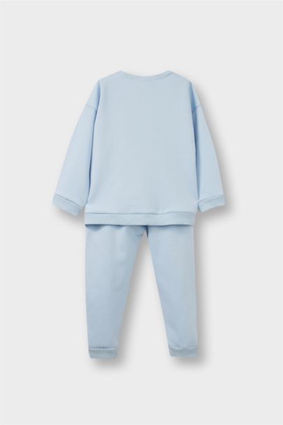 Baby Girl Slogan Printed Thin Fabric Soft Lining 2 Piece Set