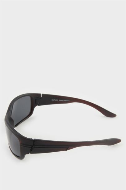 Erkek Oval Siyah Plastik Çerçeve Siyah Cam Polarize Güneş Gözlüğü