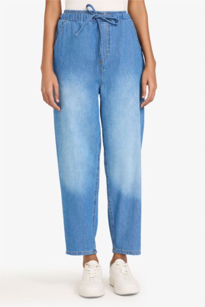 High Waist Ankle Length Washed Soft Jeans