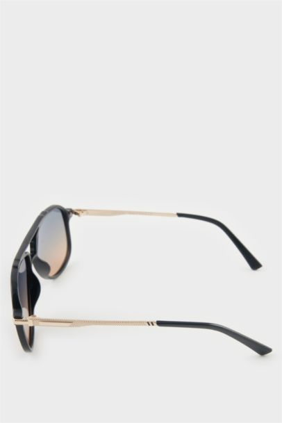 Erkek Oval Büyük Renkli Metal Çerçeve Degrade Cam Polarize Güneş Gözlüğü