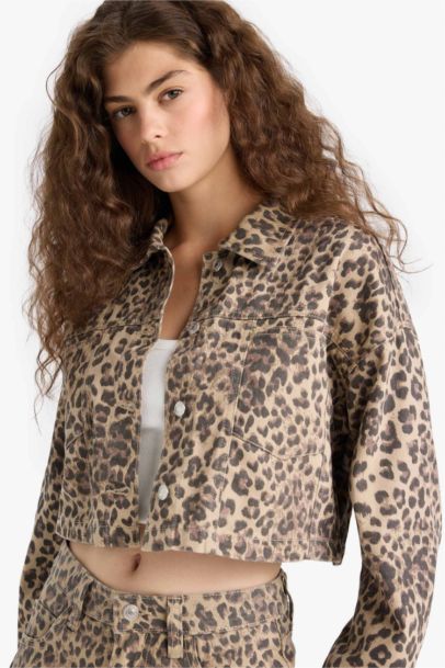 Chemise oversize imprimé en gabardine à manches longues pour garçon