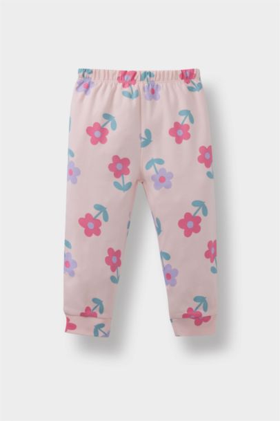 Ensemble Pyjama fleuri Haut manches longues et Pantalon pour bébé fille