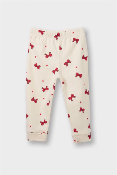 Yılbaşı Temalı Pijama Takımı Uzun Kollu Üst Uzun Alt Kız Bebek