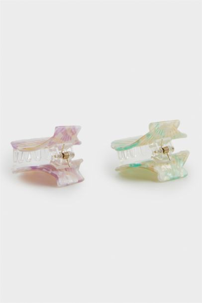 Woman 2 Piece Seashell Hair Clip