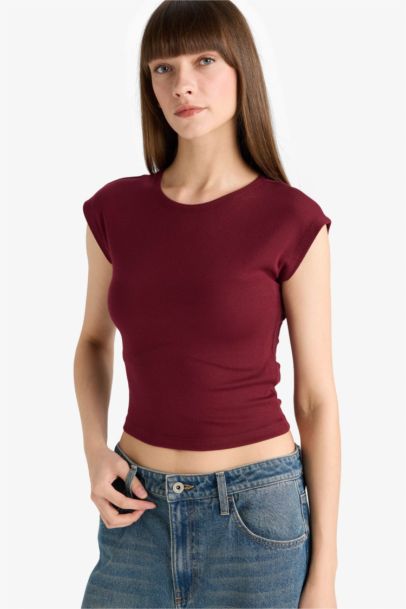 Slim Fit Crew Neck Basic Modal T-Shirt