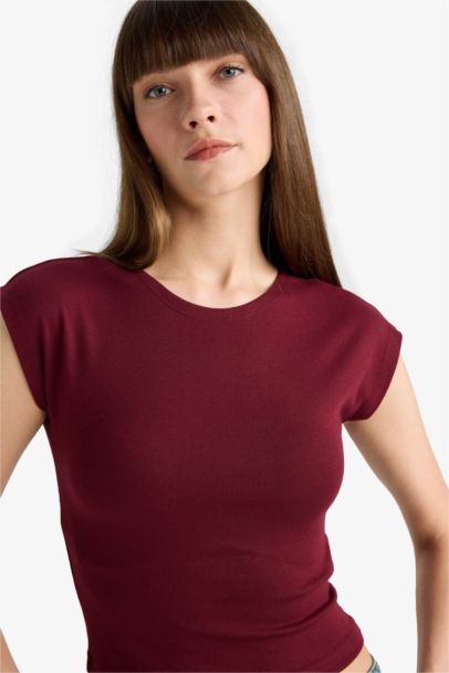 Slim Fit Crew Neck Basic Modal T-Shirt