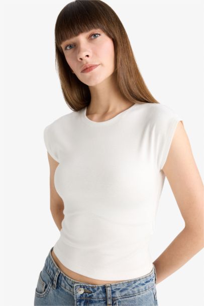 Slim Fit Crew Neck Basic Modal T-Shirt