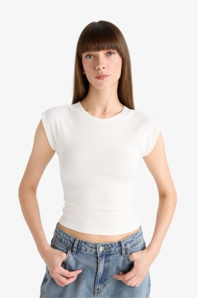 Slim Fit Crew Neck Basic Modal T-Shirt
