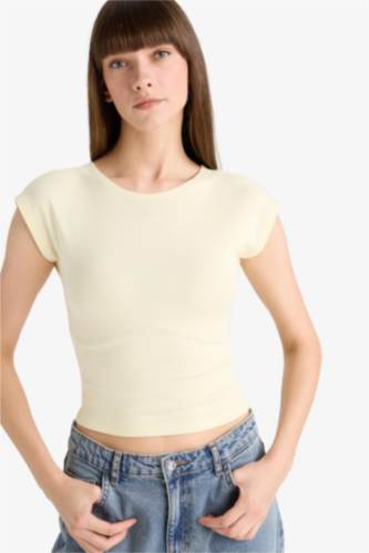 Slim Fit Crew Neck Basic Modal T-Shirt