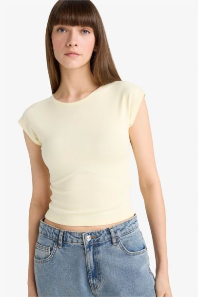 Slim Fit Crew Neck Basic Modal T-Shirt