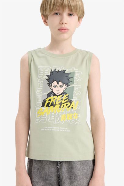 Bisiklet Yaka Baskılı Atlet Erkek Çocuk