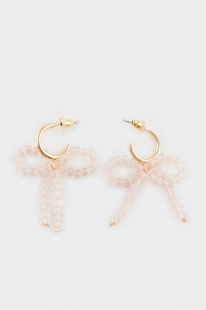 Woman Ribbon Detailed Earrings