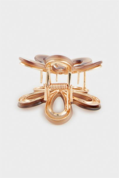 Woman Floral Motif Hair Clips