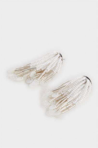 تراجي نسائي ابيض بالؤلؤ