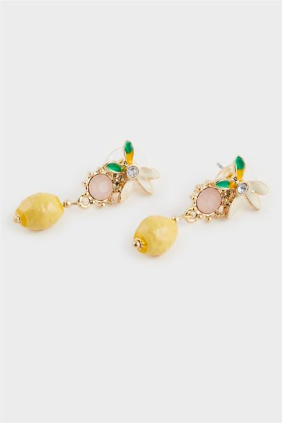 Lot de 2 Boucles d’oreilles raisins et citrons pour femme