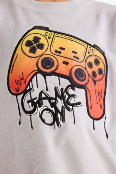 Pijama Takımı Kadife Baskılı Uzun Kollu Üst Uzun Alt Erkek Çocuk