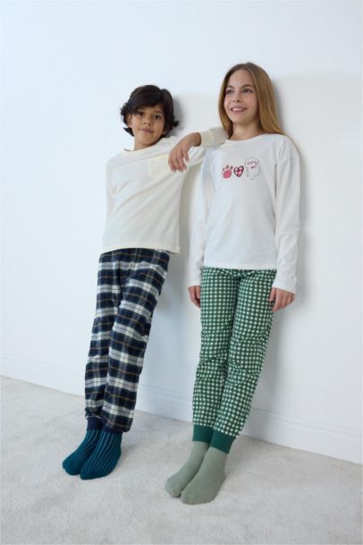 Boy Regular Fit Flannel 2 Piece Pajama Set