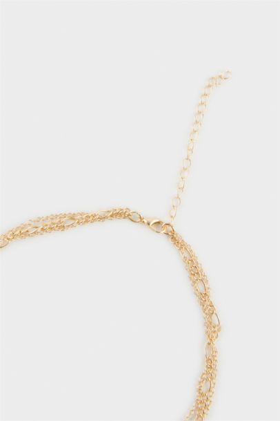 Woman 3 Piece Gold Necklace