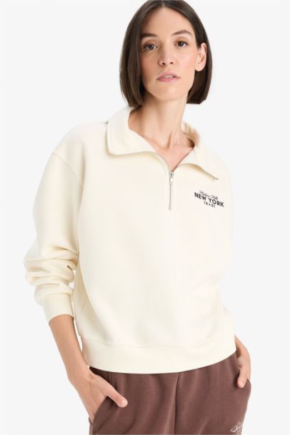 Regular Fit Printed Long Sleeve Sweatshirt