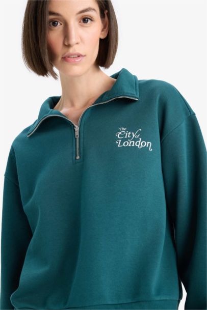 Regular Fit Printed Long Sleeve Sweatshirt