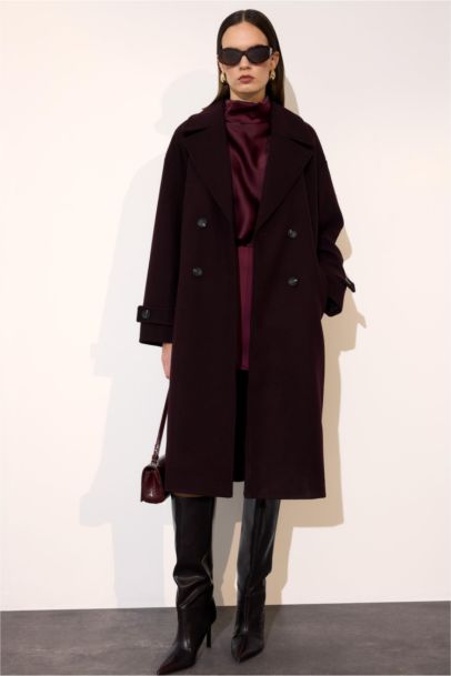 Regular Fit Kaşe Kaban