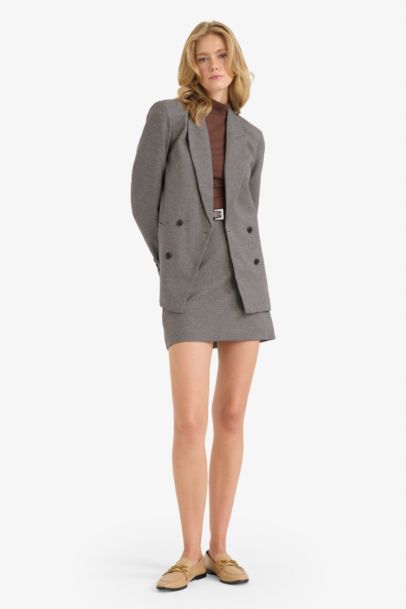 Юбка А-силуэта на подкладке с высокой талией