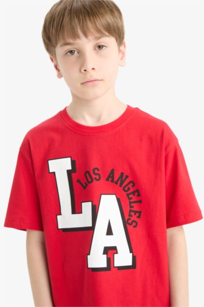 Ensemble T-shirt imprimé à manches courtes et Short pour garçon