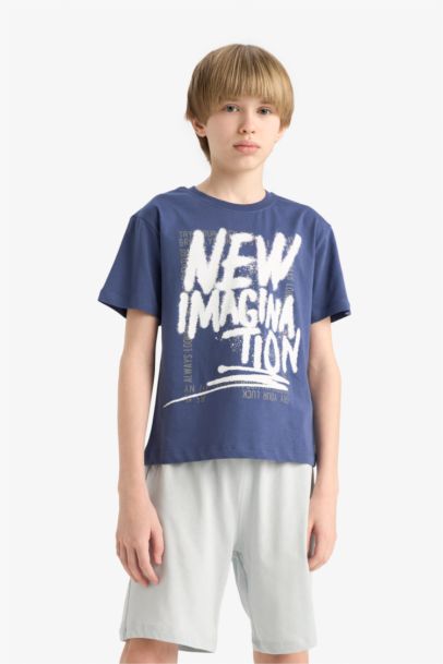 طقم تيشيرت أولاد مطبوع و شورت