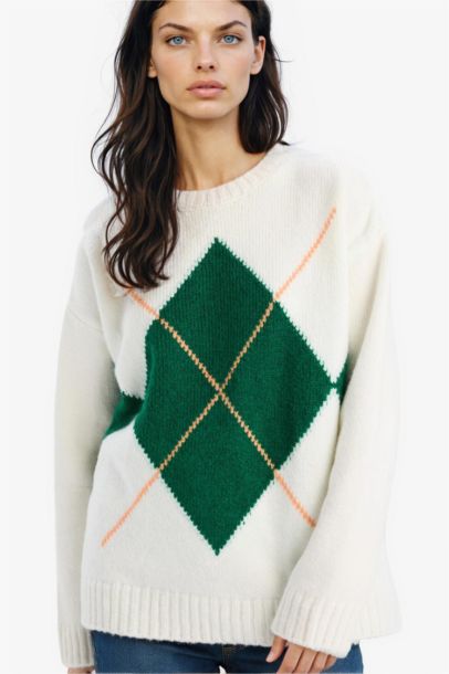 Oversize Fit Basic Crew Neck Knitwear Pullover